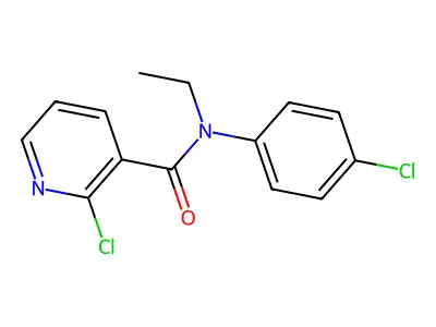 N3-(4-chlorophenyl)-N3-ethyl-2-chloronicotinamide structure