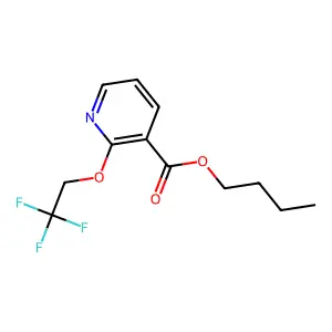 Butyl 2-(2,2,2-trifluoroethoxy)nicotinate structure