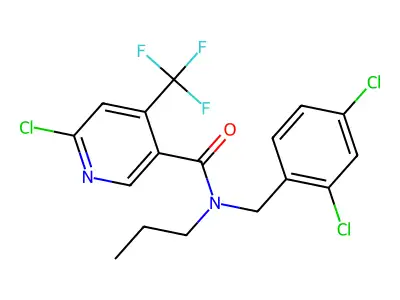 N3-(2,4-dichlorobenzyl)-N3-propyl-6-chloro-4-(trifluoromethyl)nicotinamide structure