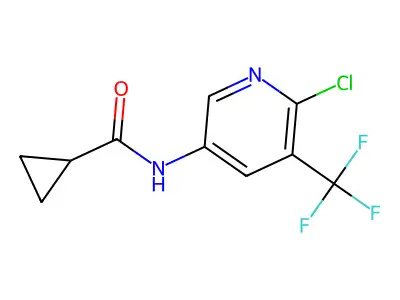 N1-[6-chloro-5-(trifluoromethyl)-3-pyridyl]cyclopropane-1-carboxamide structure