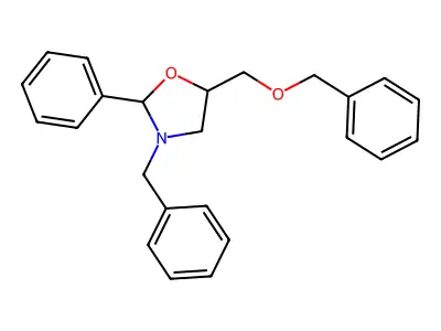 3-Benzyl-2-phenyl-5-(phenylmethoxymethyl)-1,3-oxazolidine structure