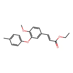 Ethyl 3-[4-methoxy-3-(4-methylphenoxy)phenyl]prop-2-enoate structure