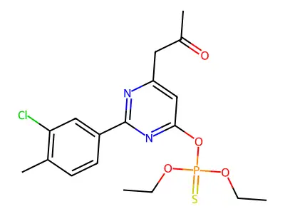 1-(2-(3-CHLORO-4-METHYLPHENYL)-6-[(DIETHOXYPHOSPHOROTHIOYL)OXY]PYRIMIDIN-4-YL)ACETONE structure