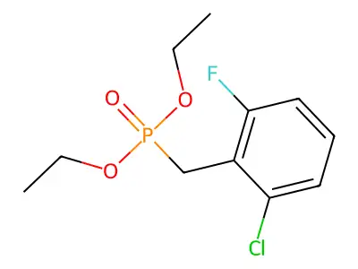 Diethyl (2-chloro-6-fluorobenzyl)phosphonate structure