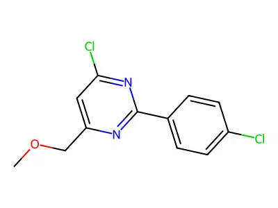 4-Chloro-2-(4-chlorophenyl)-6-(methoxymethyl)pyrimidine structure