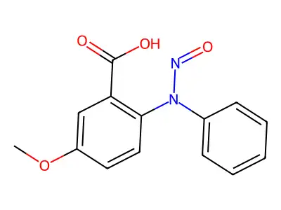 5-Methoxy-2-[nitroso(phenyl)amino]benzoic acid structure