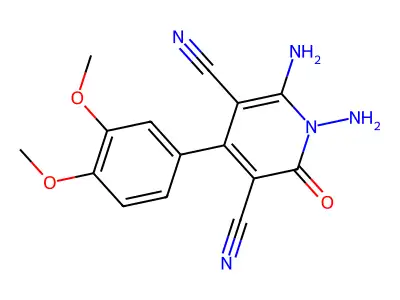 1,6-Diamino-4-(3,4-dimethoxyphenyl)-2-oxo-1,2-dihydropyridine-3,5-dicarbonitrile structure