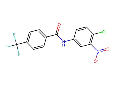 N1-(4-chloro-3-nitrophenyl)-4-(trifluoromethyl)benzamide structure