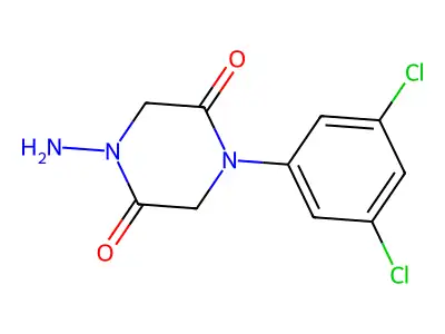 1-Amino-4-(3,5-dichlorophenyl)piperazine-2,5-dione structure