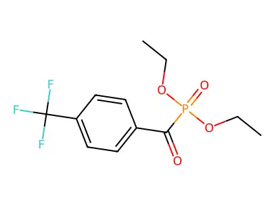 Diethyl [4-(trifluoromethyl)benzoyl]phosphonate structure