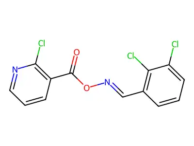 2,3-Dichlorobenzaldehyde O-[(2-chloro-3-pyridinyl)carbonyl]oxime structure