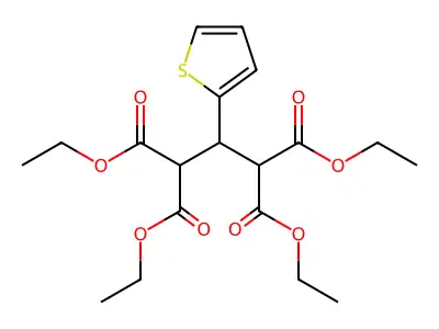 Tetraethyl 2-(2-thienyl)propane-1,1,3,3-tetracarboxylate structure