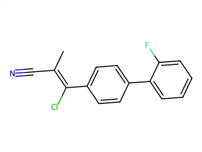 3-Chloro-3-(2'-fluoro[1,1'-biphenyl]-4-yl)-2-methylacrylonitrile structure