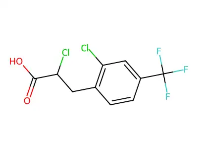 2-chloro-3-[2-chloro-4-(trifluoromethyl)phenyl]propanoic Acid structure
