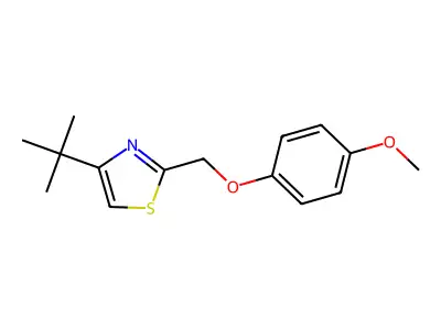 4-(Tert-butyl)-2-[(4-methoxyphenoxy)methyl]-1,3-thiazole structure