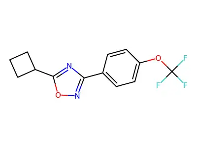 5-Cyclobutyl-3-[4-(trifluoromethoxy)phenyl]-1,2,4-oxadiazole structure
