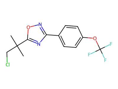 5-(2-Chloro-1,1-dimethylethyl)-3-[4-(trifluoromethoxy)phenyl]-1,2,4-oxadiazole structure