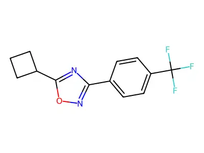 5-Cyclobutyl-3-[4-(trifluoromethyl)phenyl]-1,2,4-oxadiazole structure