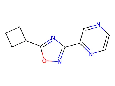 2-(5-Cyclobutyl-1,2,4-oxadiazol-3-yl)pyrazine structure