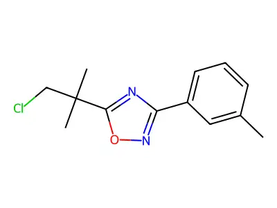 5-(2-Chloro-1,1-dimethylethyl)-3-(3-methylphenyl)-1,2,4-oxadiazole structure