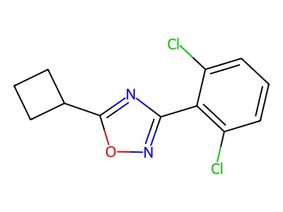 5-Cyclobutyl-3-(2,6-dichlorophenyl)-1,2,4-oxadiazole structure