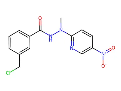 3-(chloromethyl)-N'-methyl-N'-(5-nitropyridin-2-yl)benzohydrazide structure