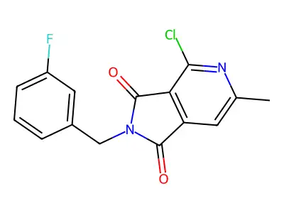 4-Chloro-2-(3-fluorobenzyl)-6-methyl-1H-pyrrolo[3,4-c]pyridine-1,3(2H)-dione structure