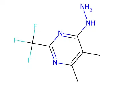 4-Hydrazino-5,6-dimethyl-2-(trifluoromethyl)pyrimidine structure