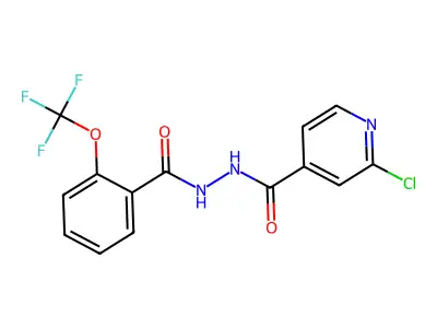 N'-(2-chloroisonicotinoyl)-2-(trifluoromethoxy)benzohydrazide structure