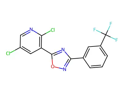 5-(2,5-Dichloro-3-pyridyl)-3-[3-(trifluoromethyl)phenyl]-1,2,4-oxadiazole structure