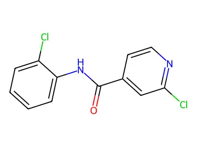 2-chloro-N-(2-chlorophenyl)pyridine-4-carboxamide structure