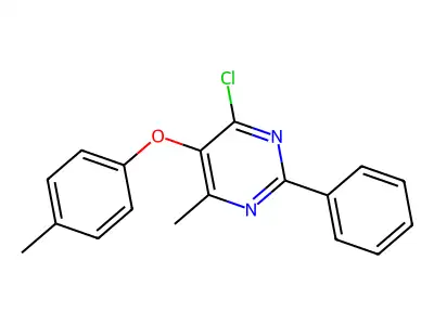 4-Chloro-6-methyl-5-(4-methylphenoxy)-2-phenylpyrimidine structure