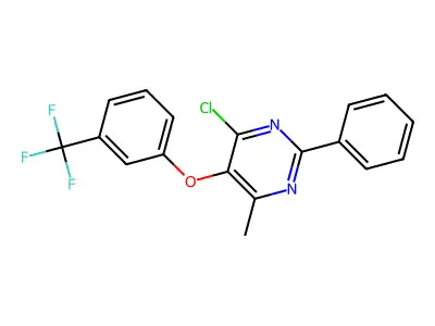 4-Chloro-6-methyl-2-phenyl-5-[3-(trifluoromethyl)phenoxy]pyrimidine structure
