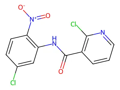 2-chloro-N-(5-chloro-2-nitrophenyl)pyridine-3-carboxamide structure