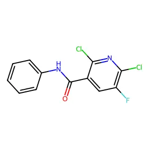 2,6-dichloro-5-fluoro-N-phenylnicotinamide structure