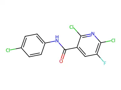N-(4-Chlorophenyl)-2,6-dichloro-5-fluoronicotinamide structure