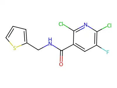 2,6-Dichloro-5-fluoro-N-(thien-2-ylmethyl)nicotinamide structure