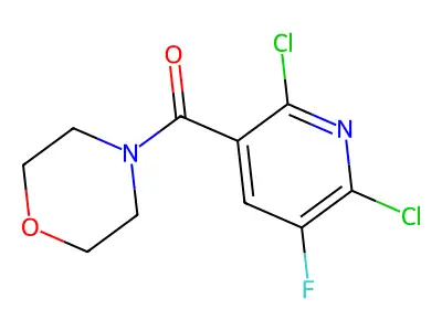 4-[(2,6-Dichloro-5-fluoropyridin-3-yl)carbonyl]morpholine structure