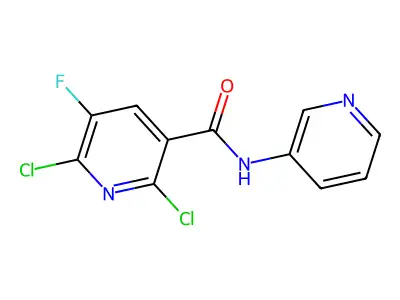 2,6-Dichloro-5-fluoro-N-pyridin-3-ylnicotinamide structure