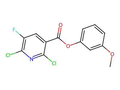 3-Methoxyphenyl 2,6-dichloro-5-fluoronicotinate structure