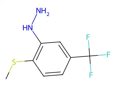 1-[2-(Methylthio)-5-(trifluoromethyl)phenyl]hydrazine structure