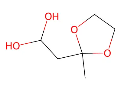 2-(2-Methyl-1,3-dioxolan-2-yl)ethane-1,1-diol structure