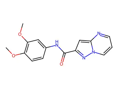 N-(3,4-dimethoxyphenyl)pyrazolo[1,5-a]pyrimidine-2-carboxamide structure