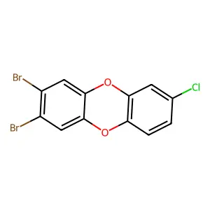 2,3-Dibromo-7-chlorodibenzo-p-dioxin structure
