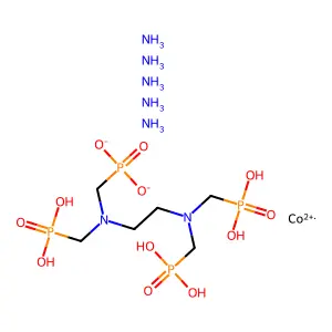 Pentaammonium cobaltous ethylenedi(nitrilodi(methylenephosphonate)) structure