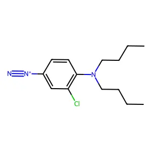 3-Chloro-4-(dibutylamino)benzenediazonium structure