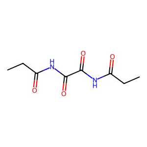 N,N'-di(propanoyl)oxamide structure
