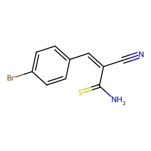 2-Propenethioamide, 3-(4-bromophenyl)-2-cyano-, (E)- structure