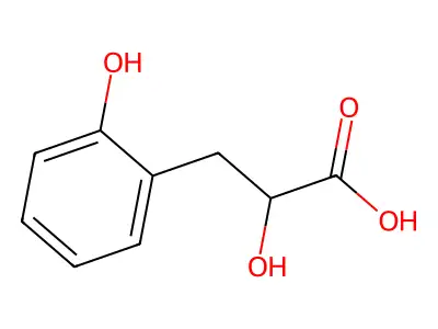 2-Hydroxy-3-(2-hydroxyphenyl)propanoic acid structure