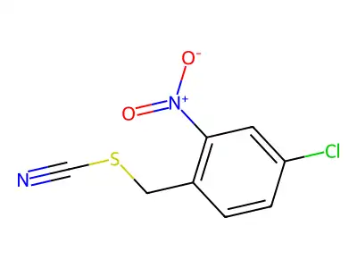 Thiocyanic acid, 4-chloro-2-nitrobenzyl ester structure